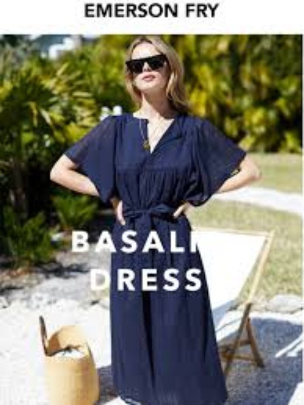 Emerson Fry India Collection Basalie Midi Dress in Navy Swiss Dot Size Medium